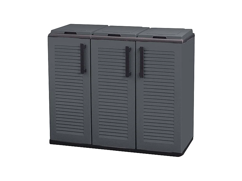 Armoire à moitié hauteur en polypropylène éco-ligne, pratique à tirer pleinement parti de l\`espace, l 1020 x p370 x h 840 mm