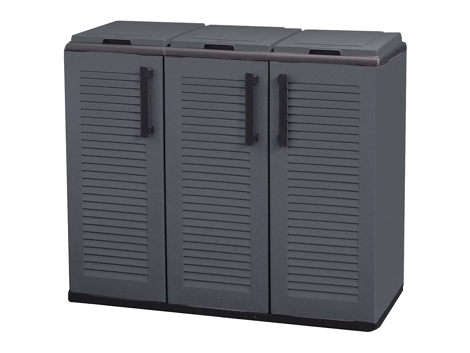 Armoire à moitié hauteur en polypropylène éco-ligne, pratique à tirer pleinement parti de l\`espace, l 1020 x p370 x h 840 mm