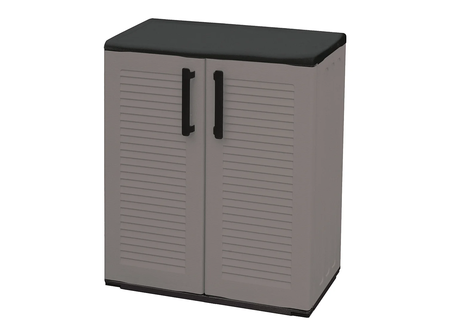 Armario para zapatos de media altura, en polipropileno, con bisagras de acero y balda regulable,