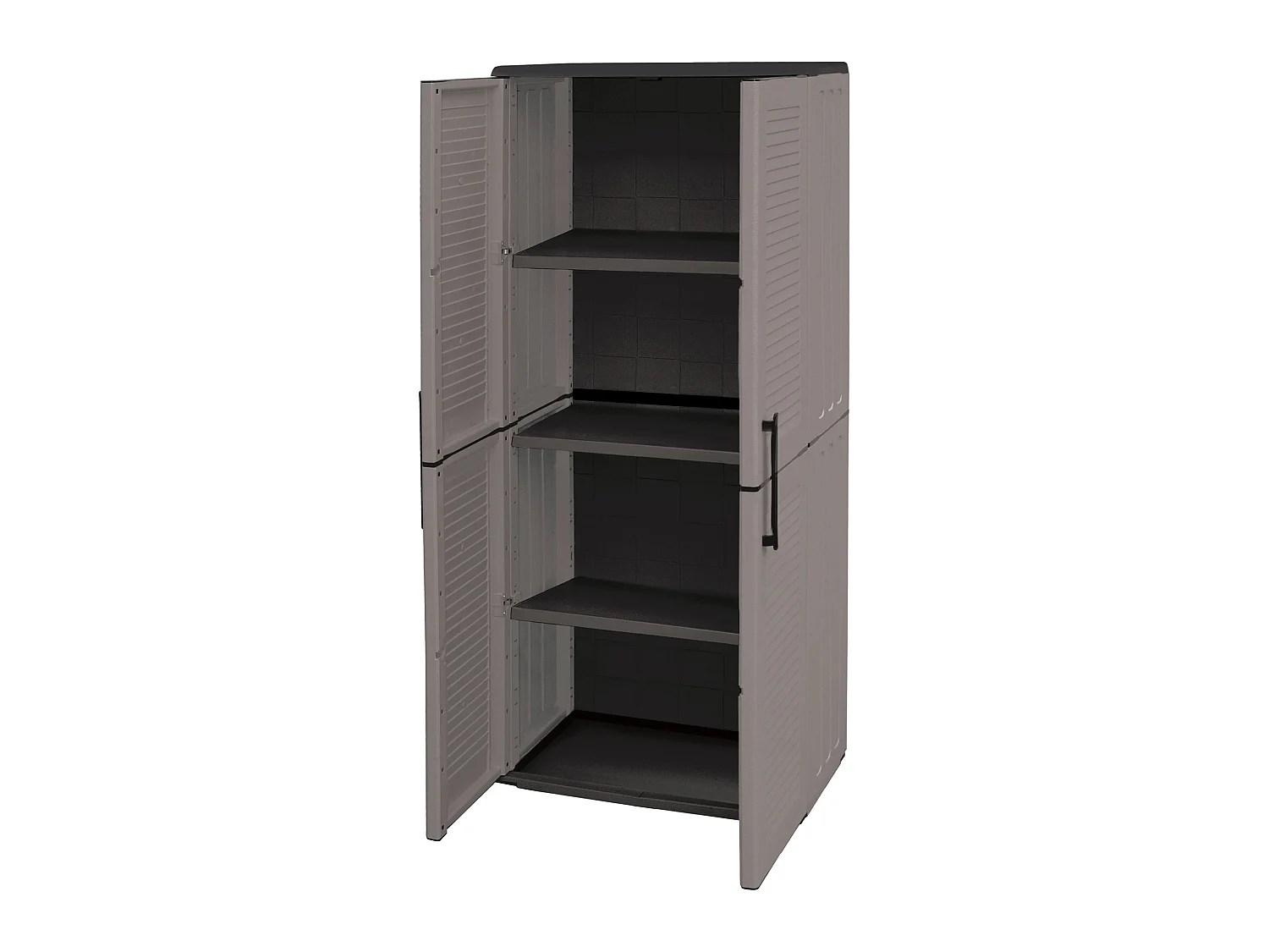 EASY Armoire avec étagère réglable gris foncé, 163x68x37 cms.