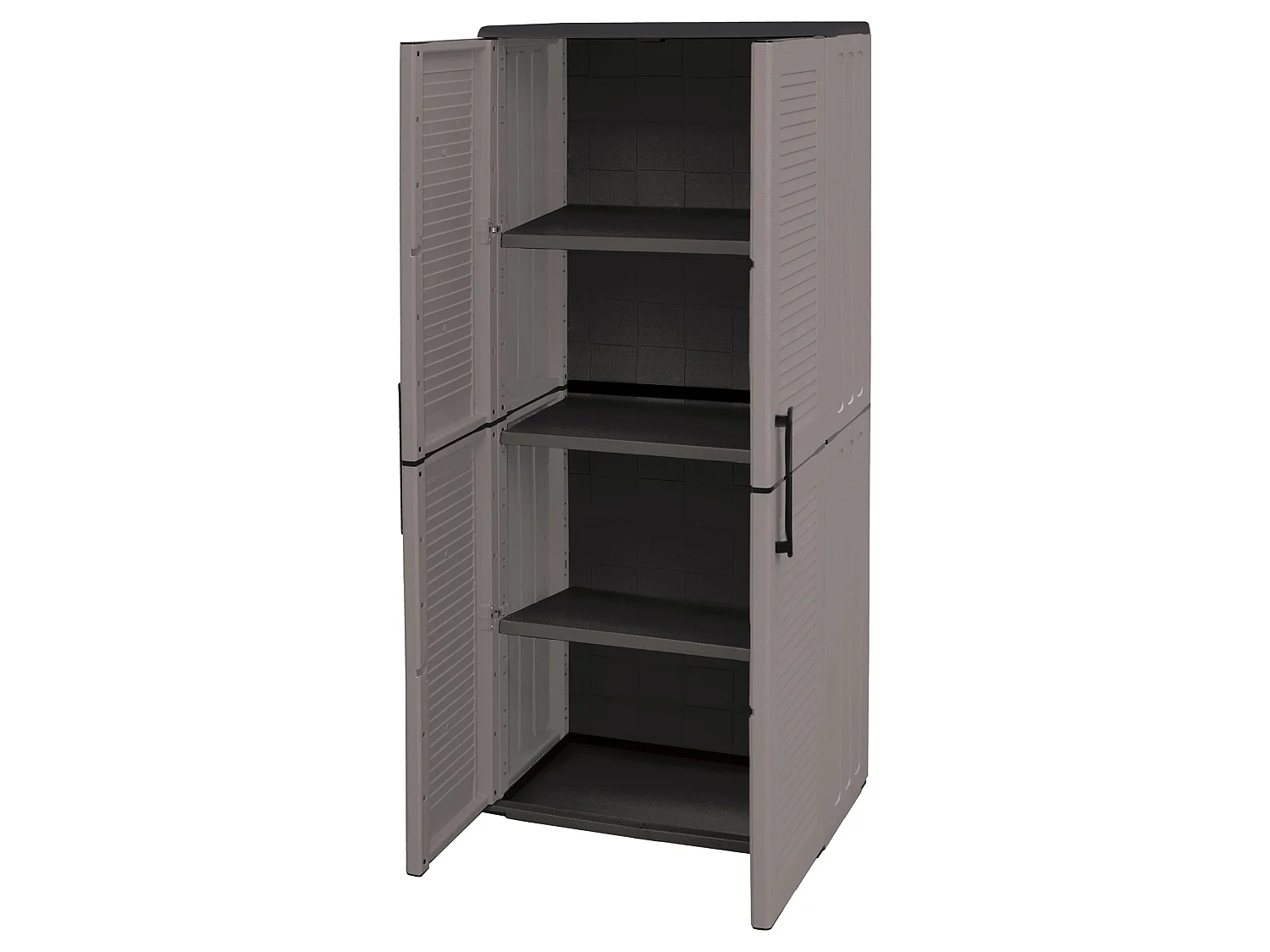 EASY Armoire avec étagère réglable gris foncé, 163x68x37 cms.