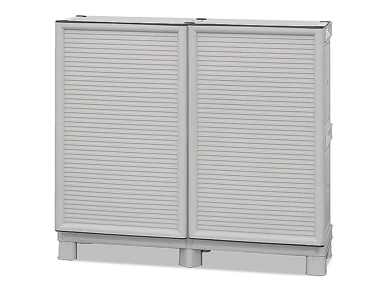 Armoire à pleine hauteur en polypropylène, portes bleues l 1000 x p 390 x h 920 mm