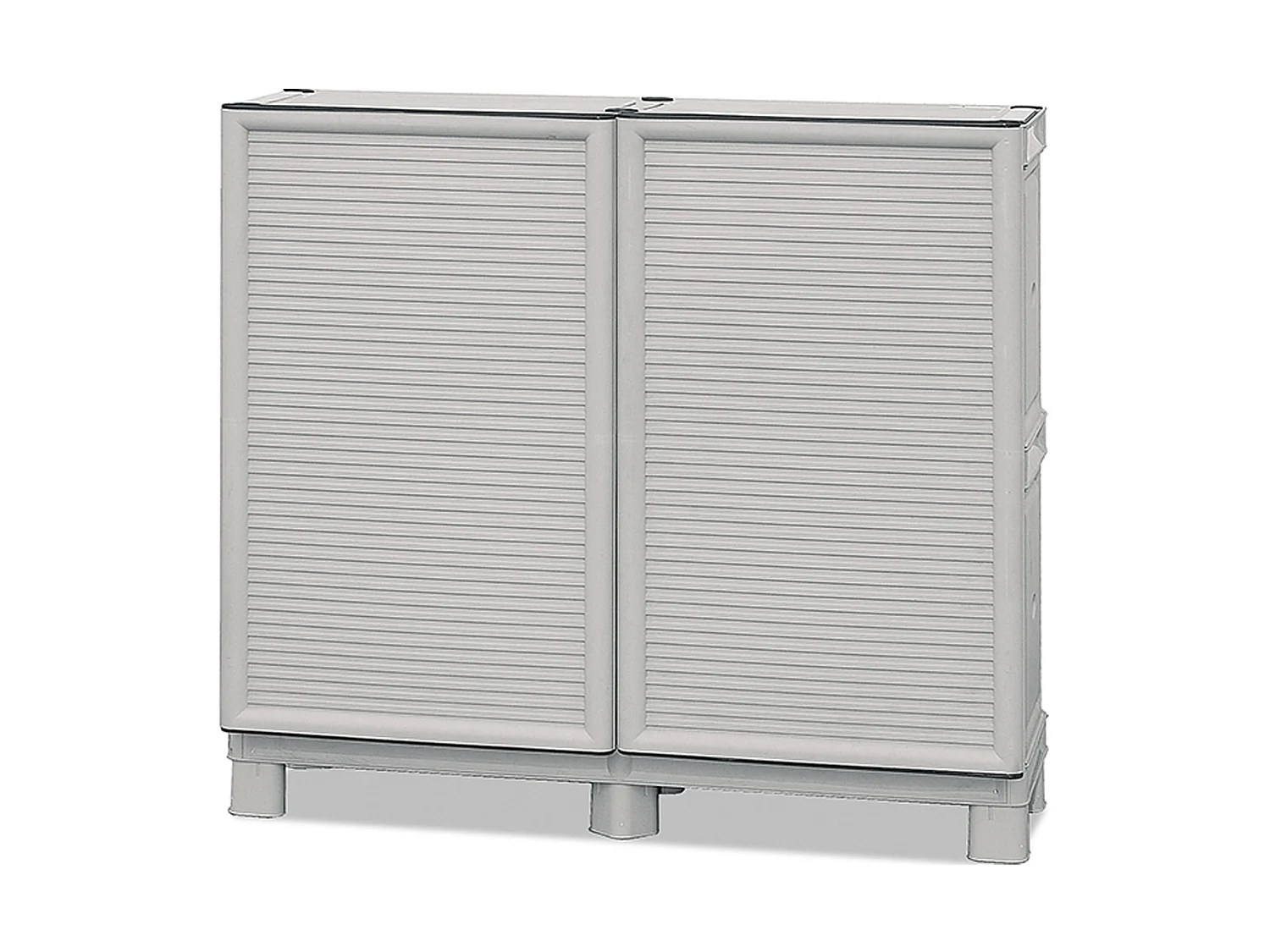 Armoire à pleine hauteur en polypropylène, portes bleues l 1000 x p 390 x h 920 mm