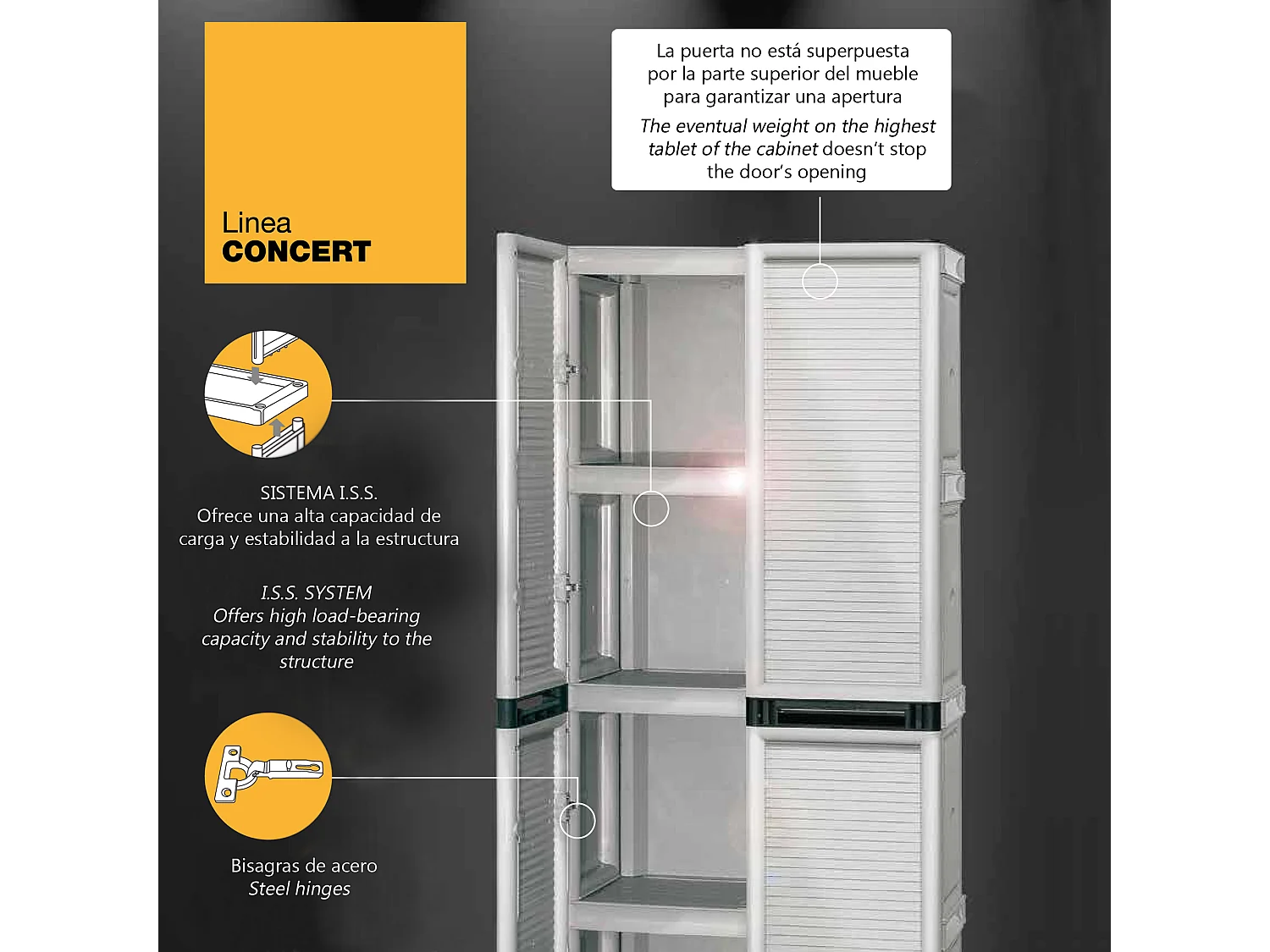 Armoire à pleine hauteur en polypropylène, portes bleues l 1000 x p 390 x h 920 mm