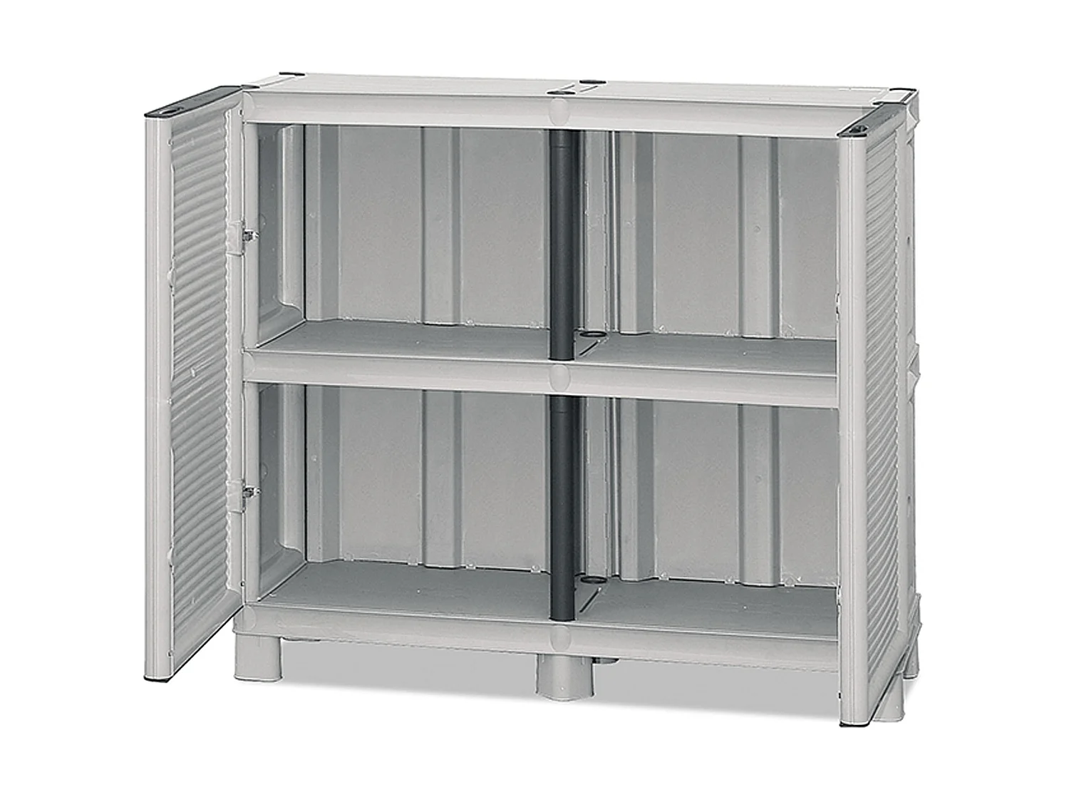 Armoire à pleine hauteur en polypropylène, portes bleues l 1000 x p 390 x h 920 mm