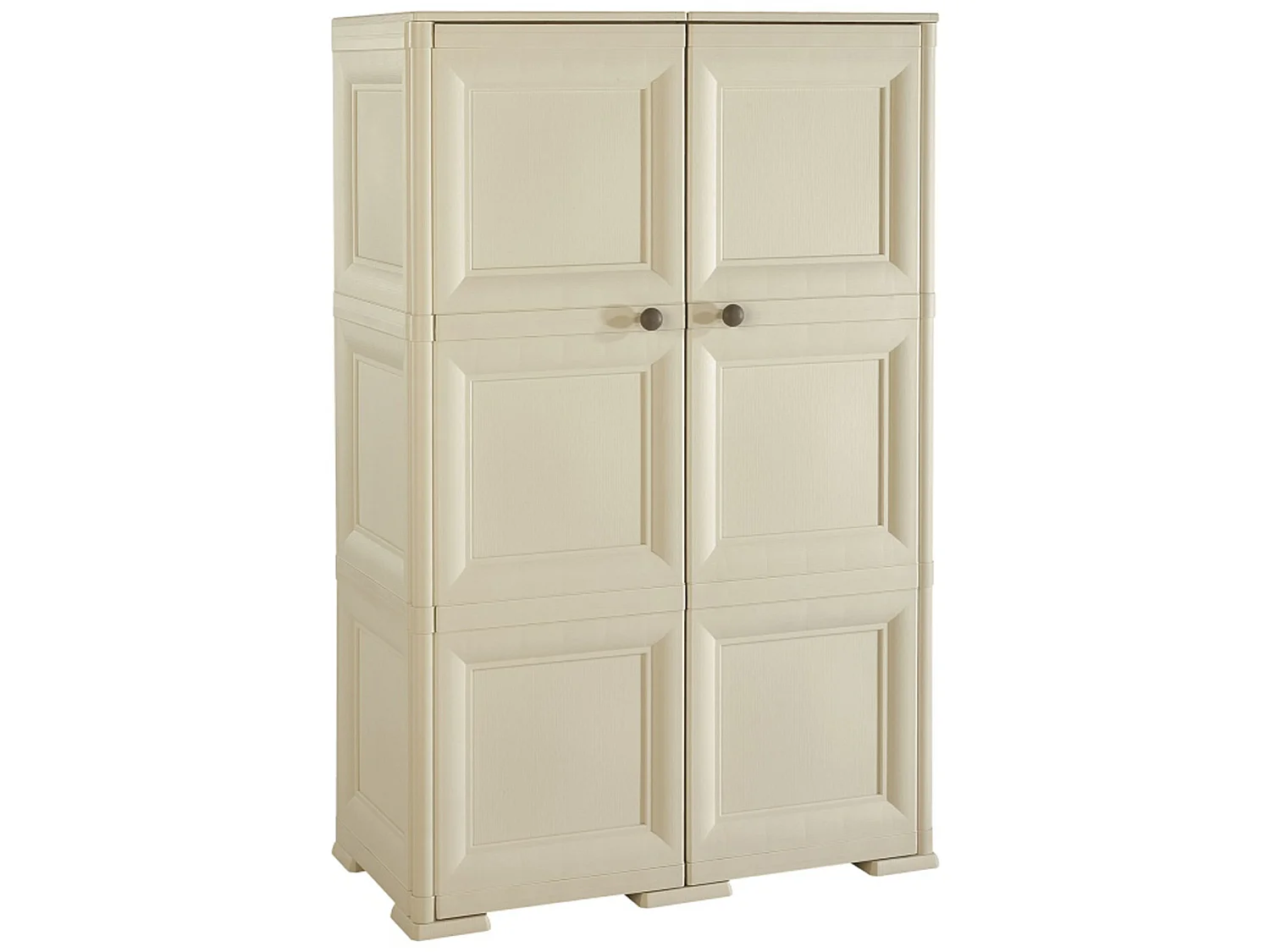 Multifonctions 2 portes 3 modules, plastique, angora, 79 x 47 x 125 cm