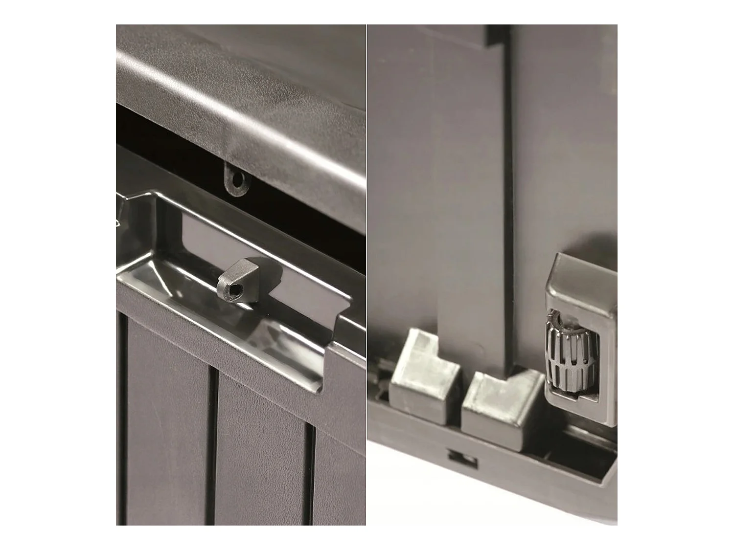 Baul de jardin 290 litros prosperplast boxe board de plastico en color antracita 116,6 x 47 x 59,5 cm