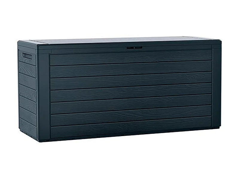 Woodebox  Coffre de jardin 280l plastique anthracite  116 x 43,3 x 55 cm