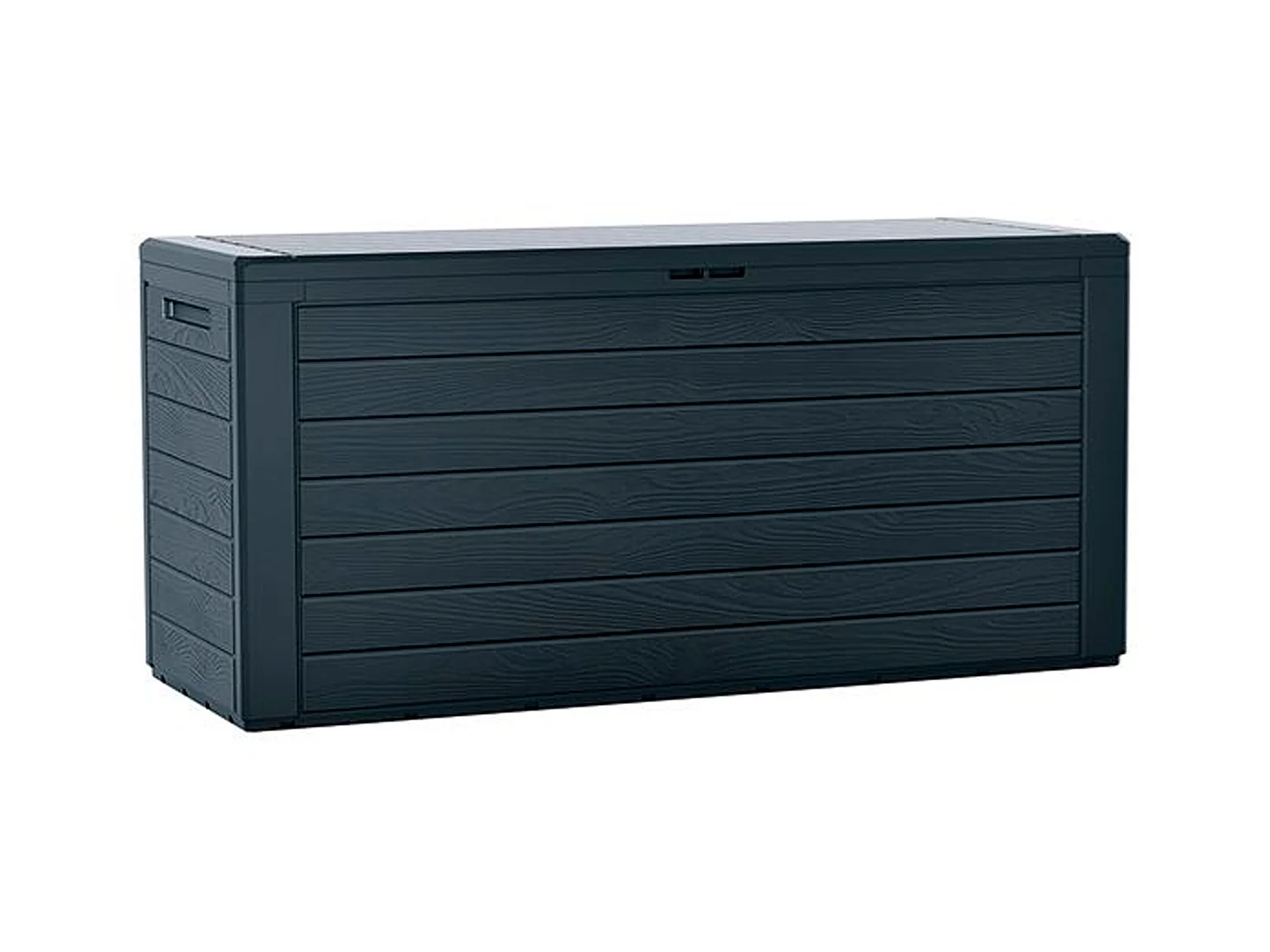 Woodebox  Coffre de jardin 280l plastique anthracite  116 x 43,3 x 55 cm