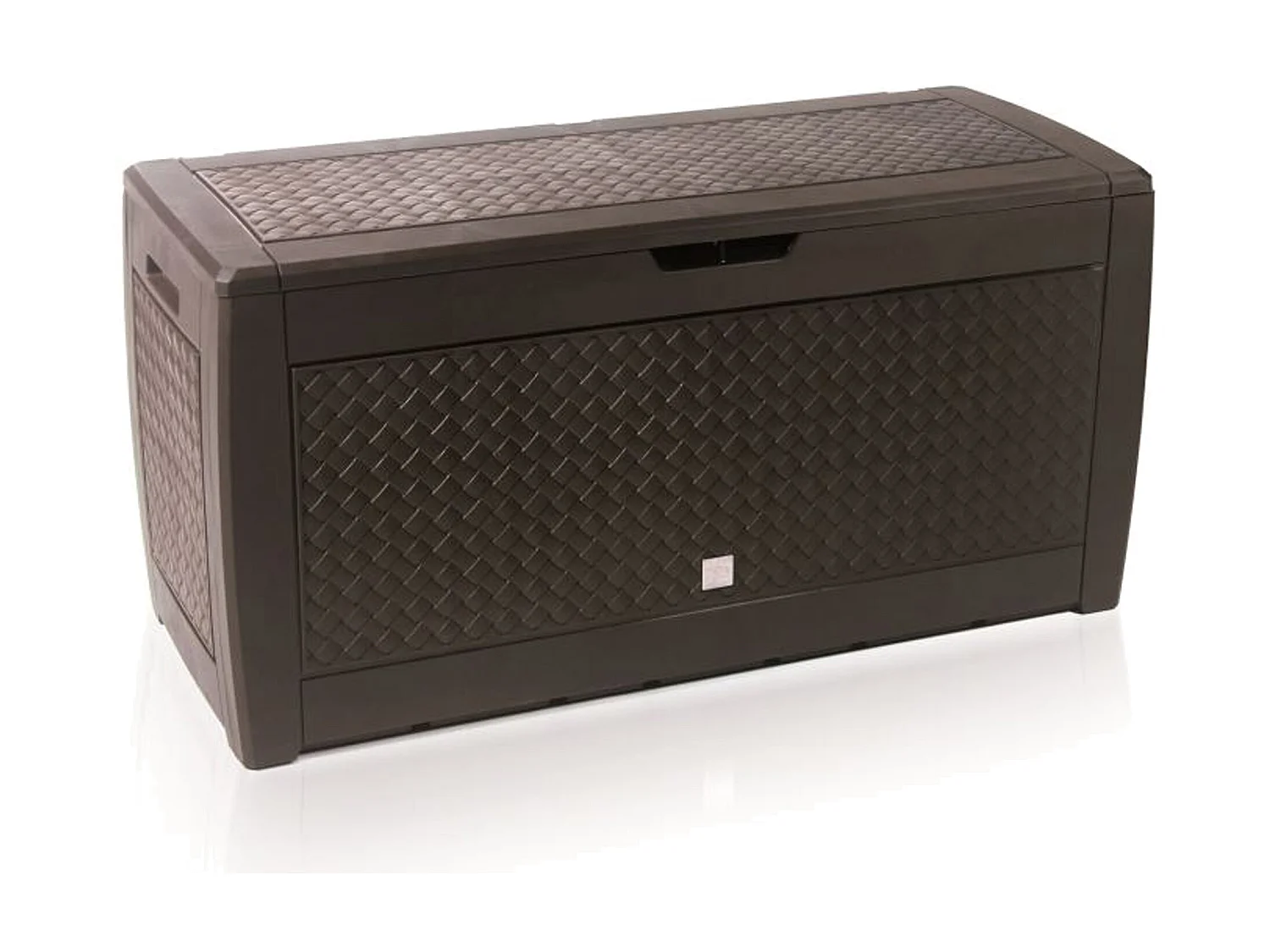 Baul de jardin 310 litros boxe matuba en color chocolate 119 x 48 x 60 cm