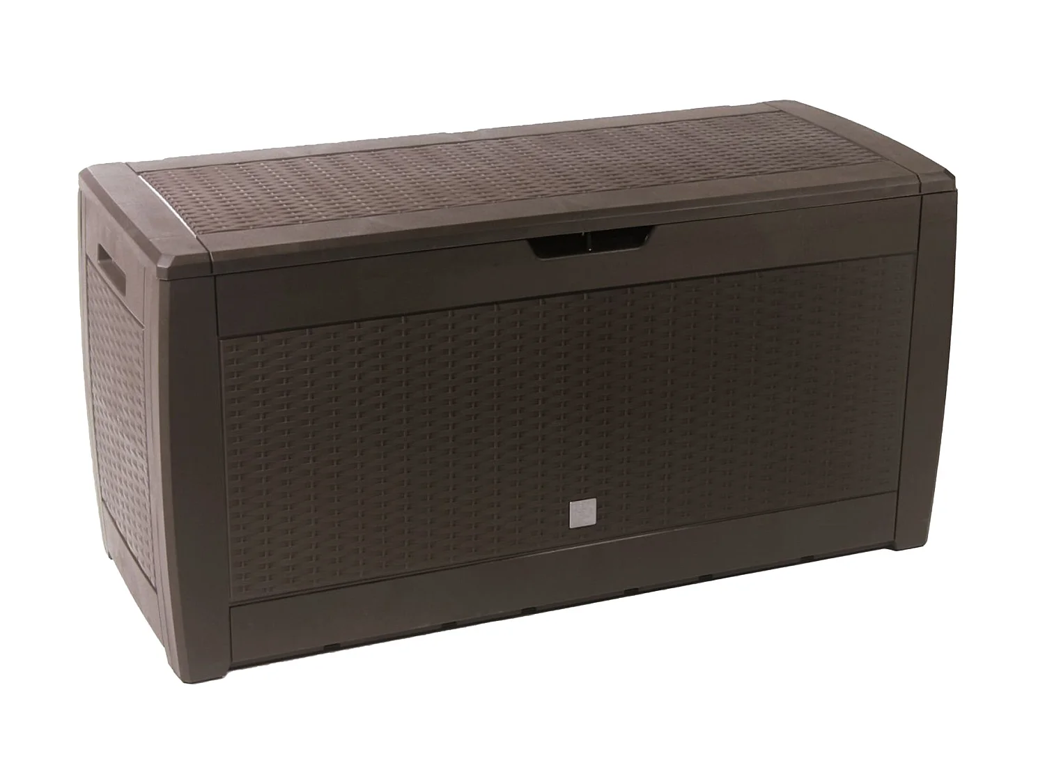 Baul de jardin 310 litros boxe rato en color chocolate 119 x 48 x 60 cm