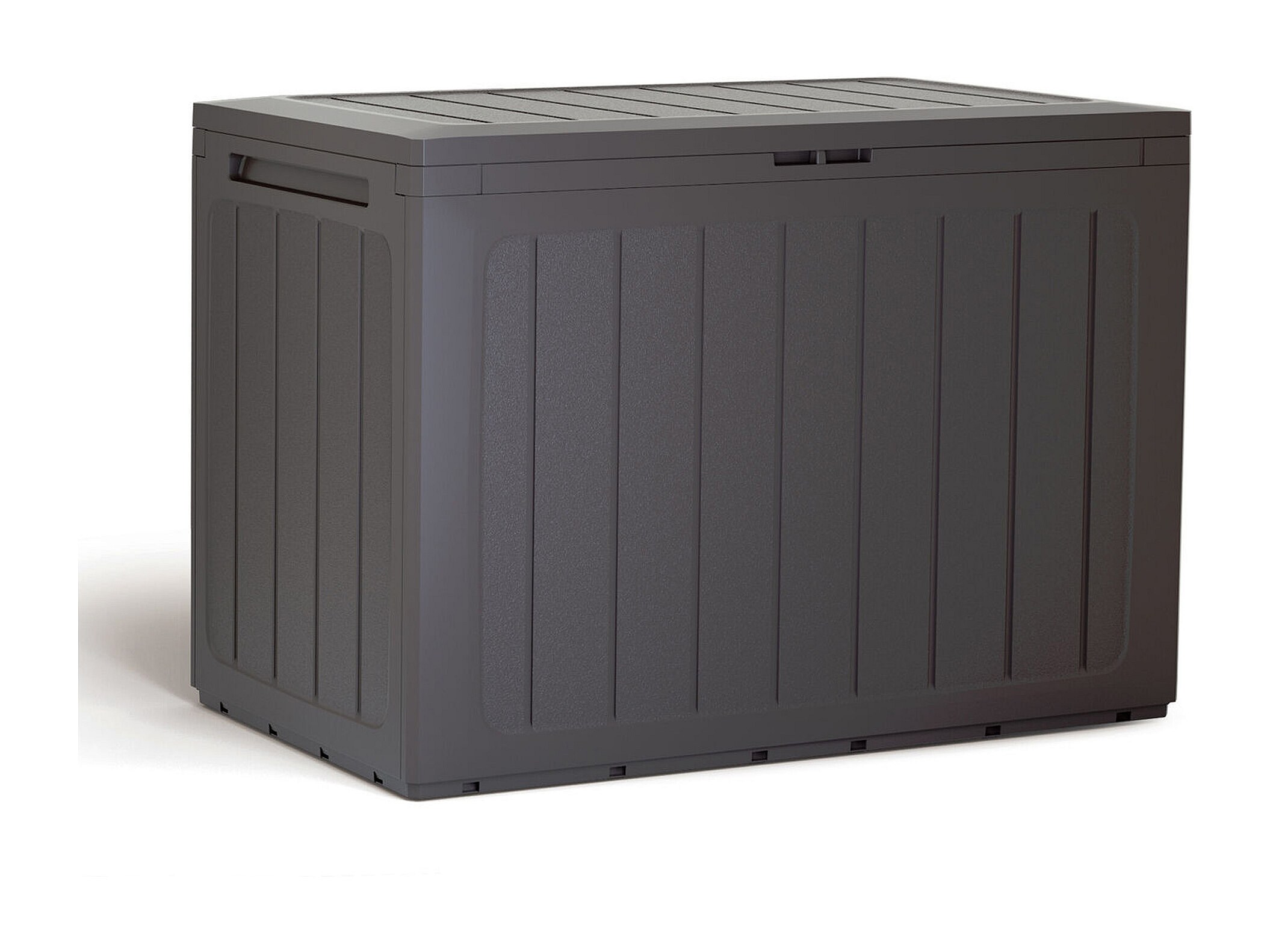 Coffre Rangement Extérieur 190L Charles Bentley - Résistant Intérieur Extérieur, Avec Cadenas, Gris