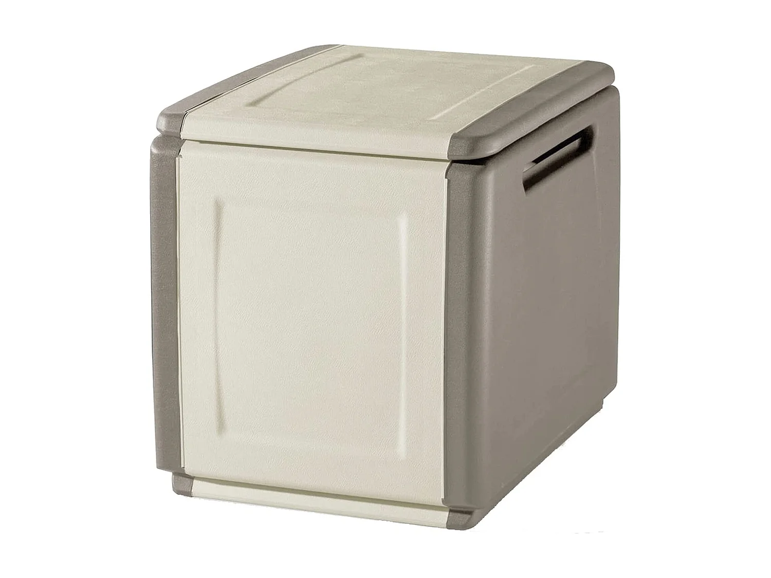 CUBEC offre de rangement en polypropylène, couleur ivoire et marron. 57x54x53cm