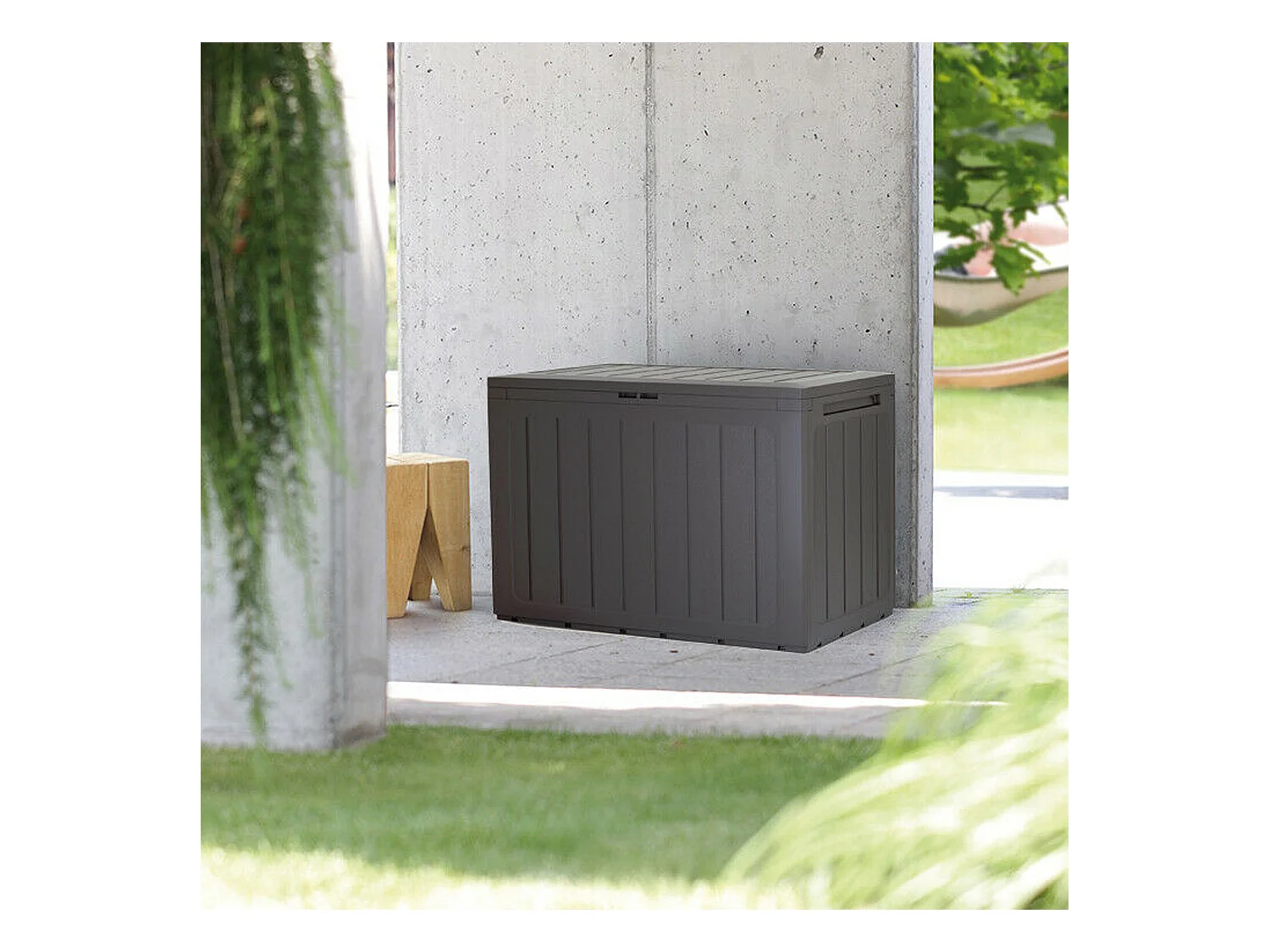 Boardebox  Coffre de jardin 190l plastique anthracite 78 x 43,3 x 55 cm