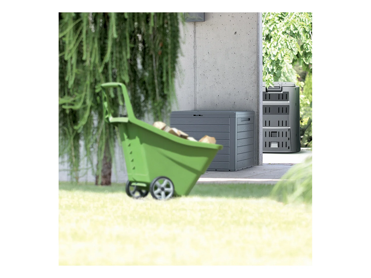 Boardebox  Coffre de jardin 190l plastique anthracite 78 x 43,3 x 55 cm