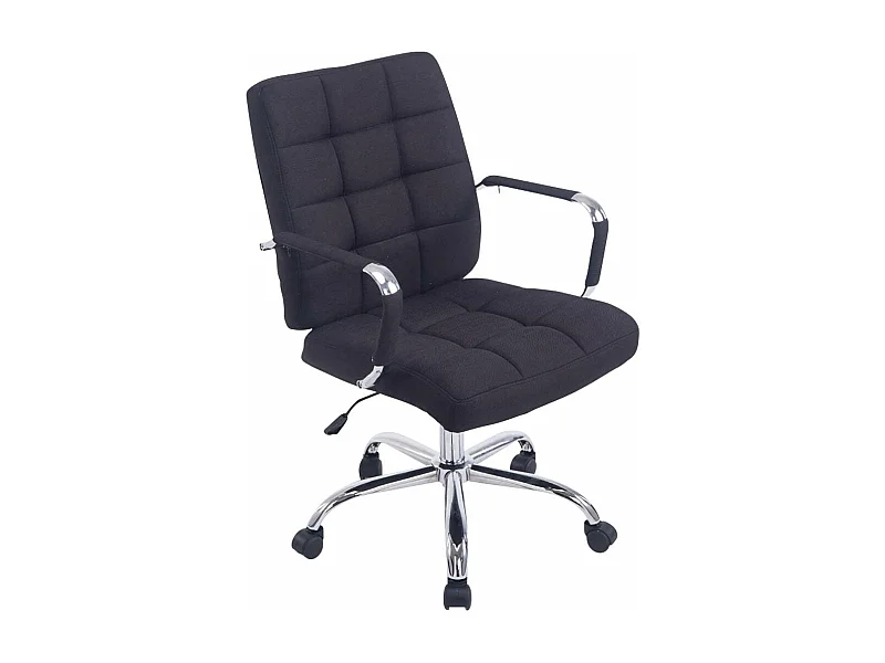 Chaise fauteuil de bureau tissu noire 58 x 65 x 102 cm BUR10111