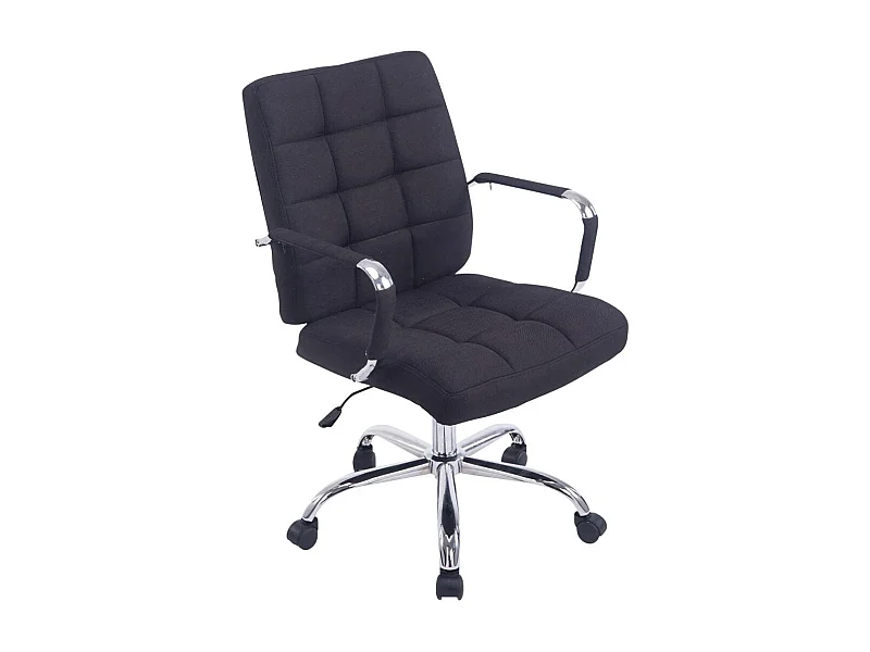 Chaise fauteuil de bureau tissu noire 58 x 65 x 102 cm BUR10111