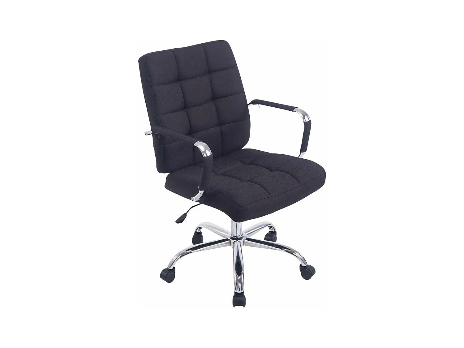 Chaise fauteuil de bureau tissu noire 58 x 65 x 102 cm BUR10111