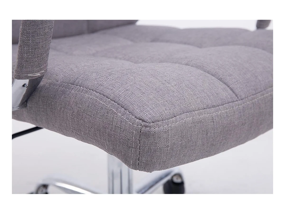 Chaise fauteuil de bureau tissu grise 58 x 65 x 102 cm BUR10113