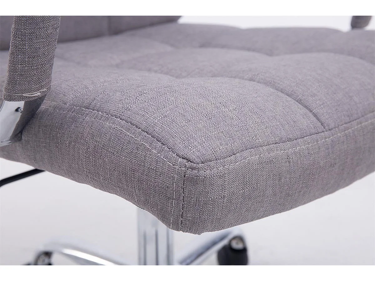 Chaise fauteuil de bureau tissu grise 58 x 65 x 102 cm BUR10113