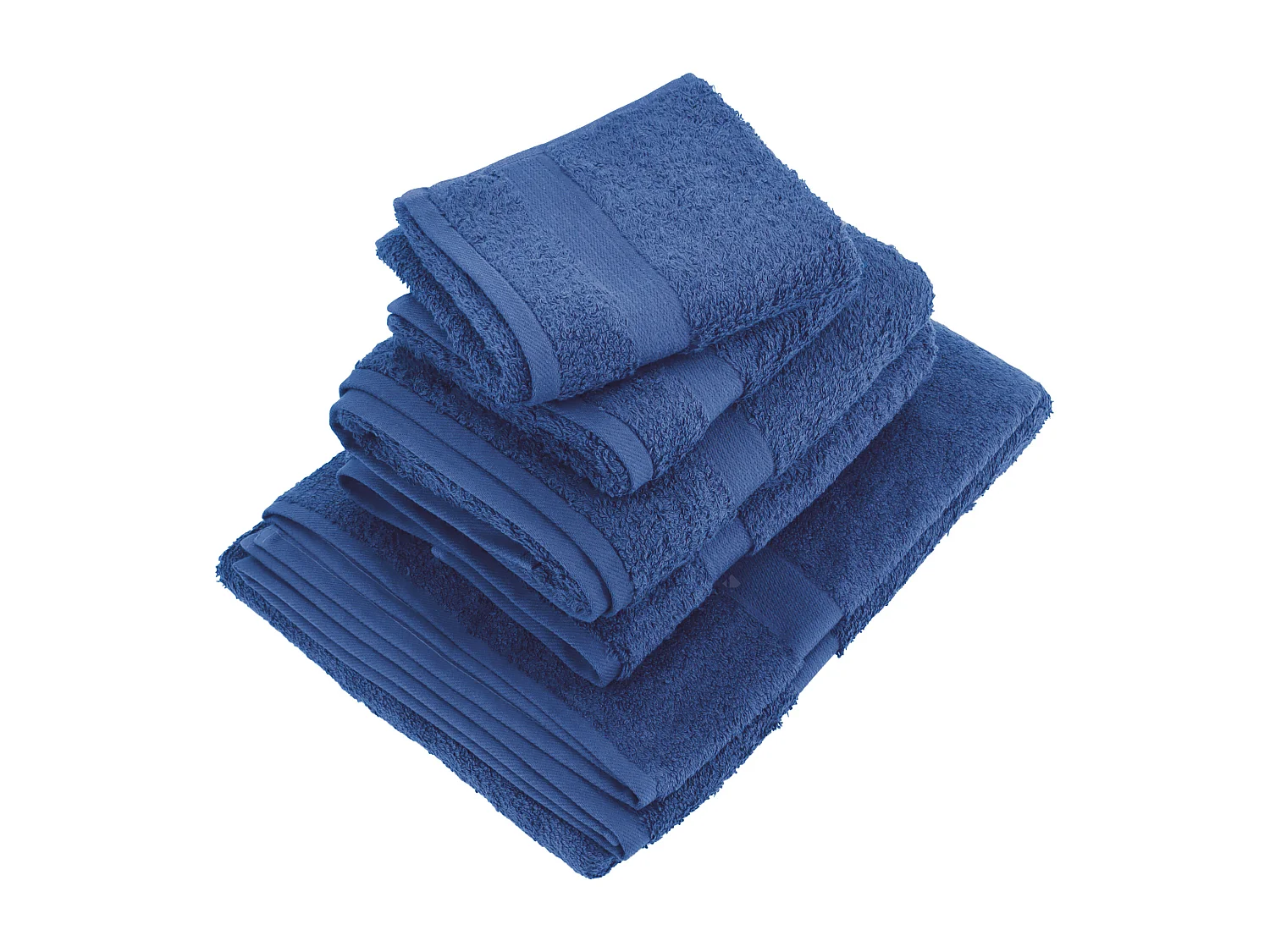 Parure de bain LUXOR 5 pièces bleu