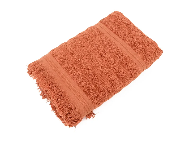 Serviette de toilette 50x100 cm NATURAL STRIPES ocre