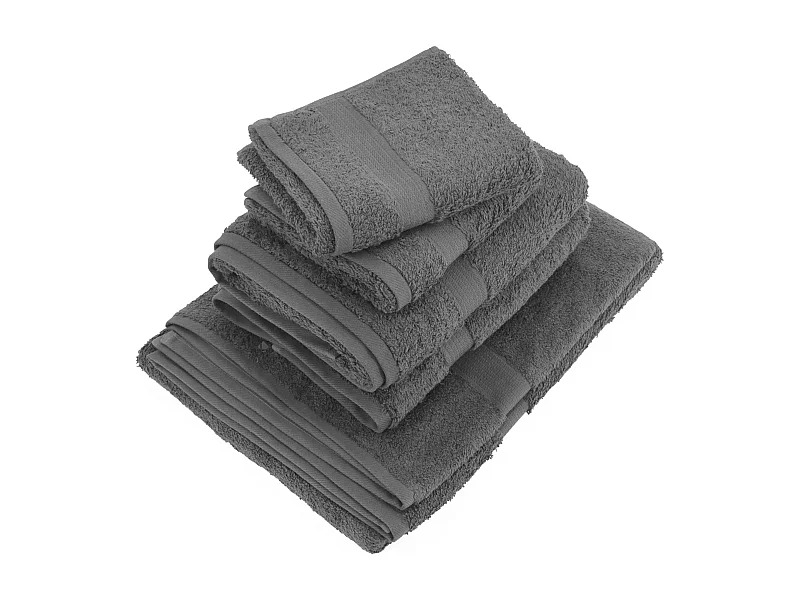 Parure de bain LUXOR 5 pièces anthracite