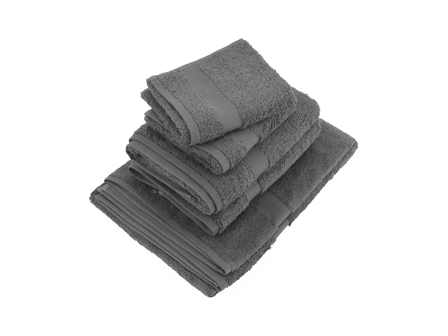 Parure de bain LUXOR 5 pièces anthracite