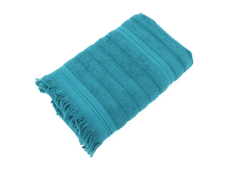 Serviette de toilette 50x100 cm NATURAL STRIPES canard