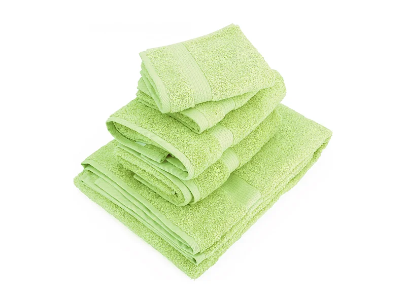 Parure de bain LUXOR 5 pièces vert pomme