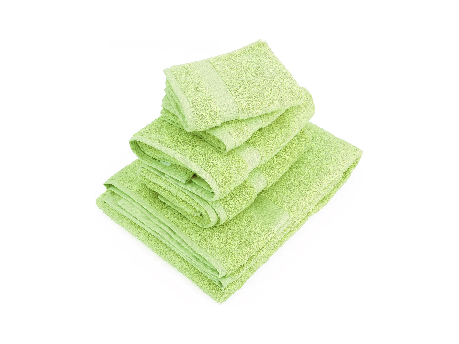 Parure de bain LUXOR 5 pièces vert pomme