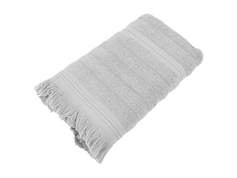 Serviette de toilette 50x100 cm NATURAL STRIPES gris platine