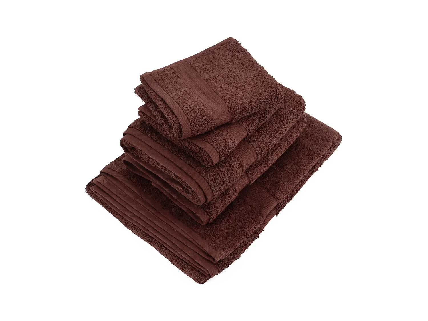 Parure de bain LUXOR 5 pièces marron