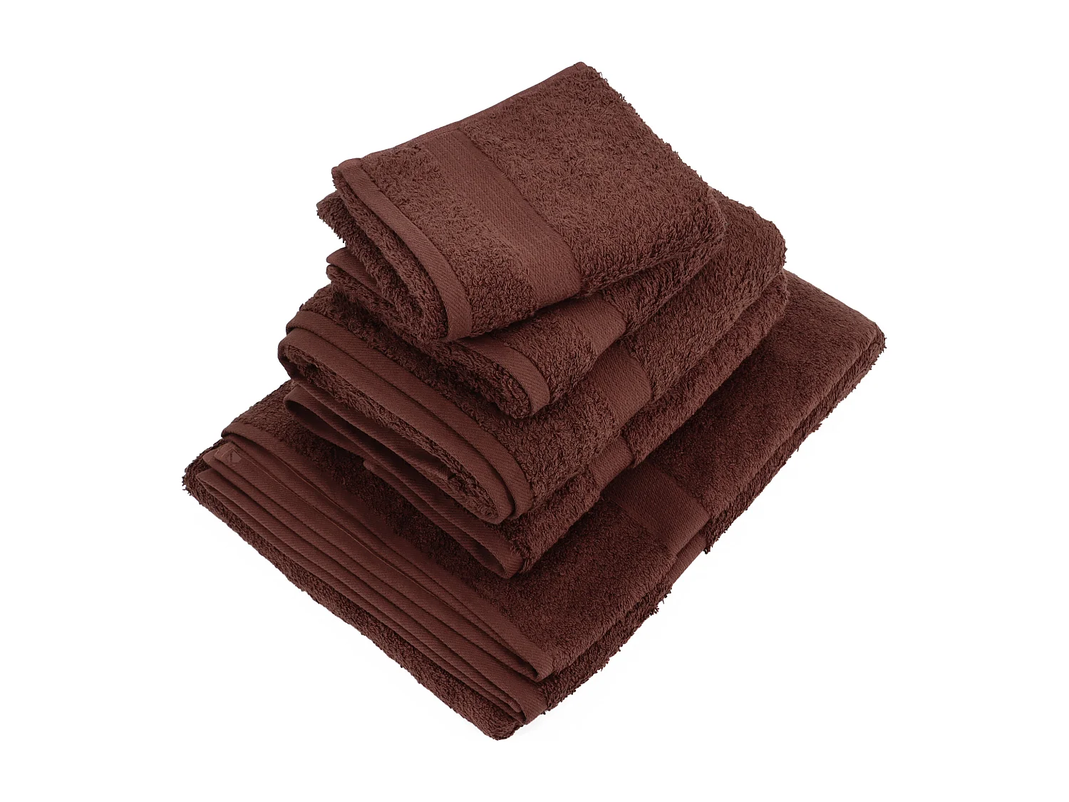 Parure de bain LUXOR 5 pièces marron