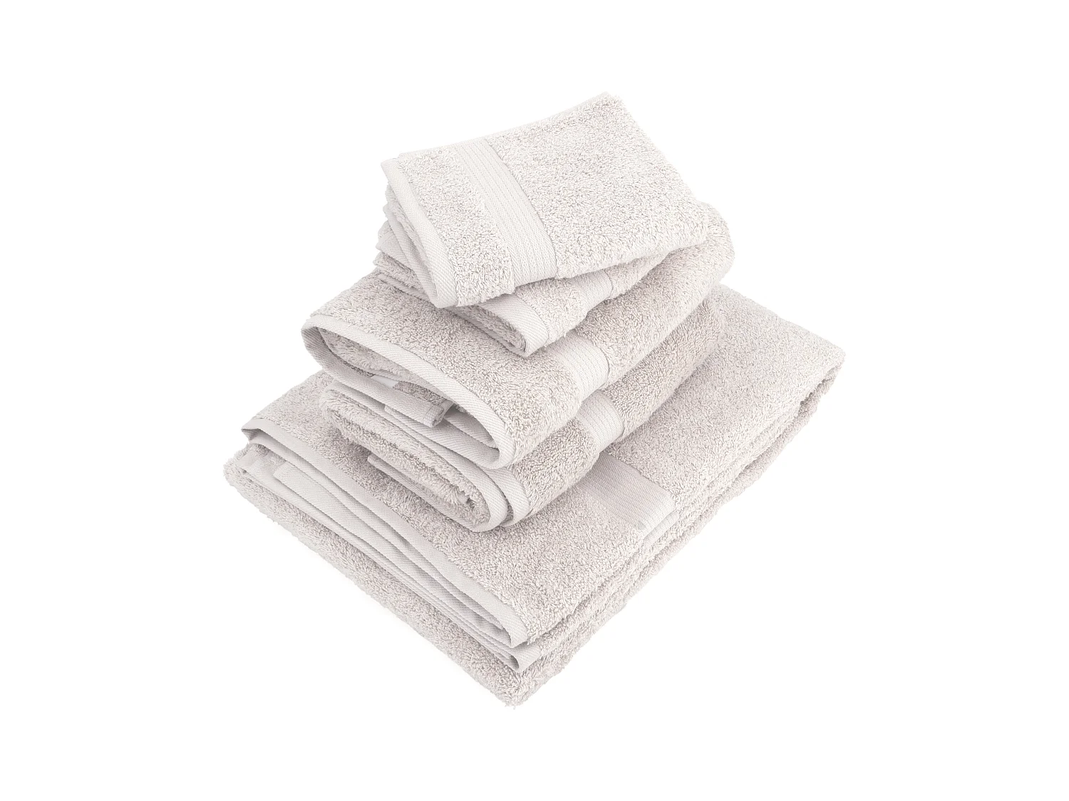 Parure de bain LUXOR 5 pièces gris platine