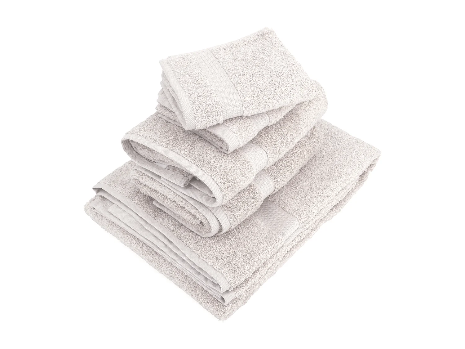 Parure de bain LUXOR 5 pièces gris platine