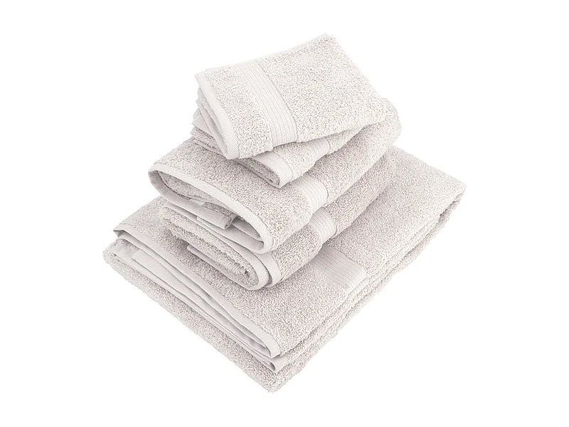 Parure de bain LUXOR 5 pièces gris platine