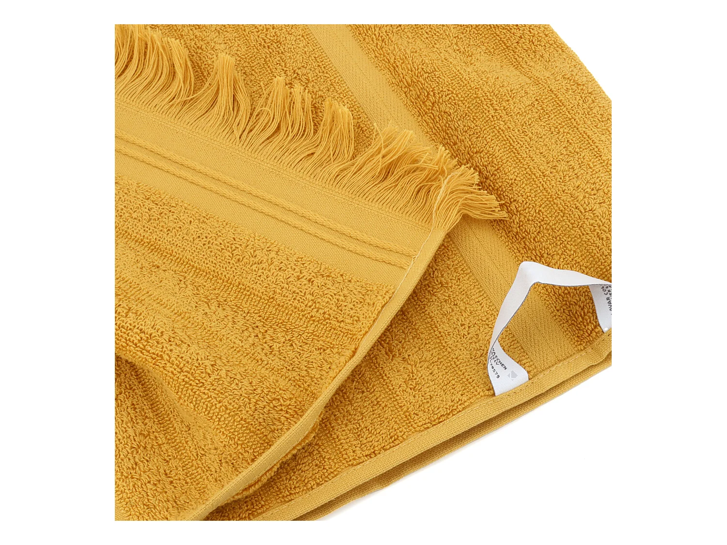 Serviette de toilette 50x100 cm NATURAL STRIPES curry