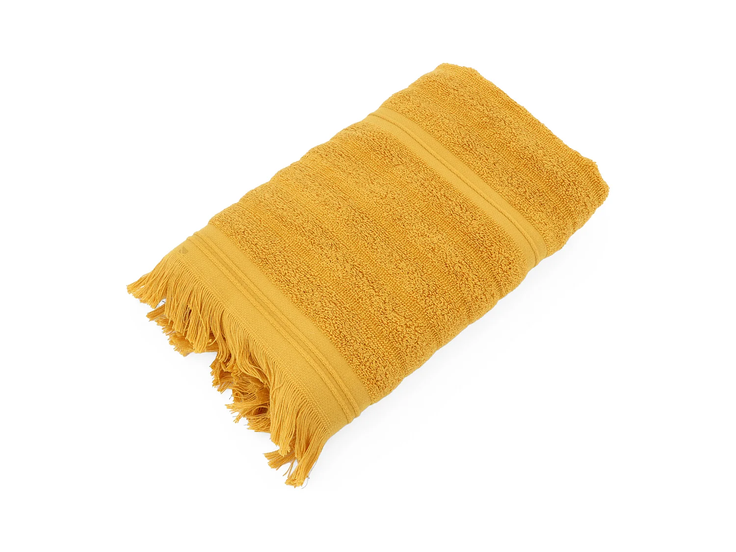 Serviette de toilette 50x100 cm NATURAL STRIPES curry