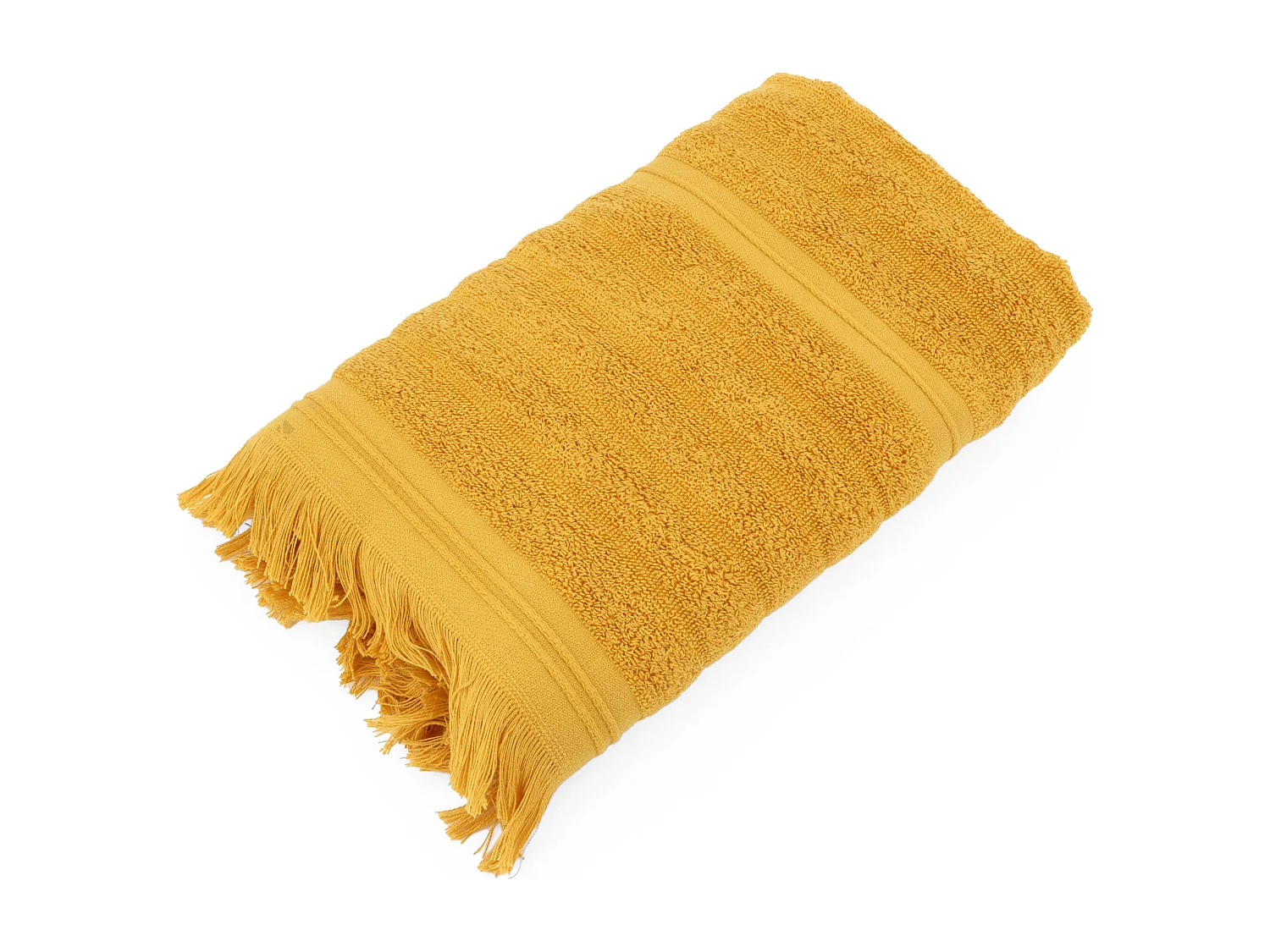 Serviette de toilette 50x100 cm NATURAL STRIPES curry