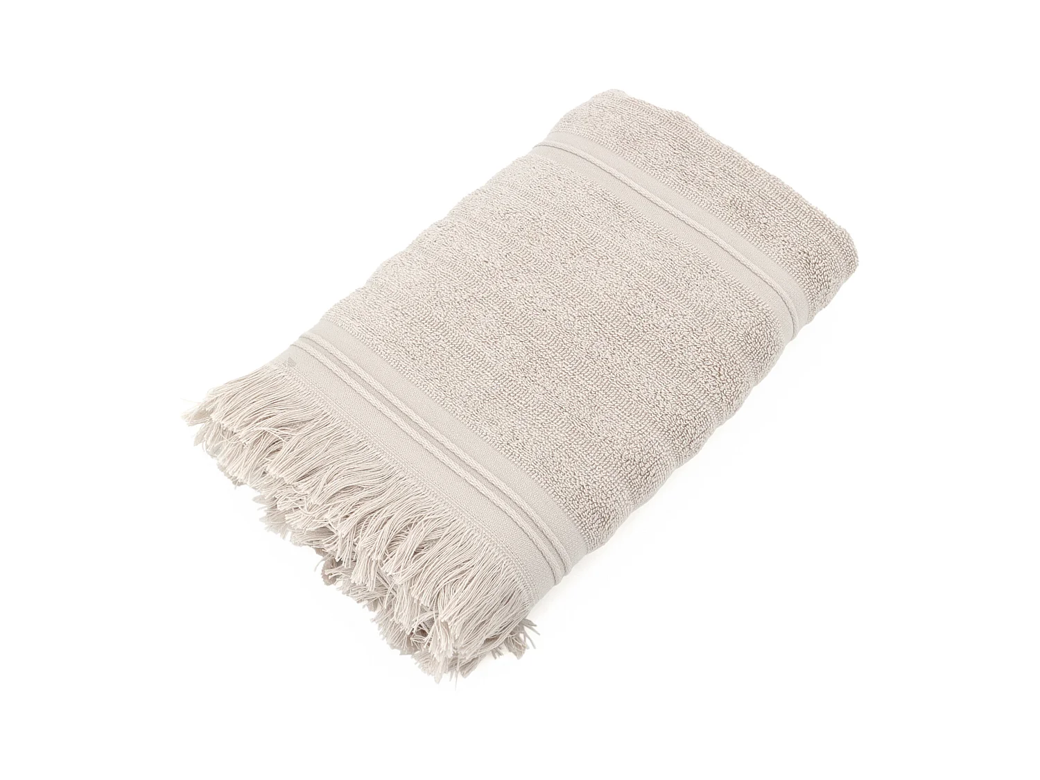 Serviette de toilette 50x100 cm NATURAL STRIPES blanc crème