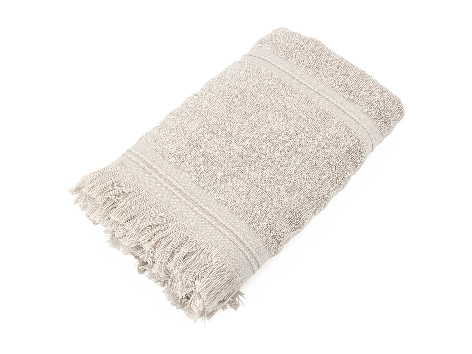 Serviette de toilette 50x100 cm NATURAL STRIPES blanc crème