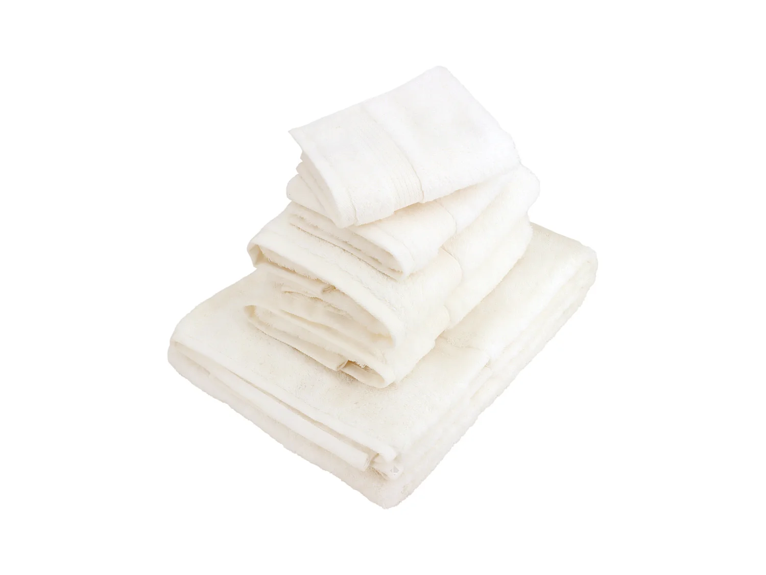 Parure de bain LUXOR 5 pièces blanc crème