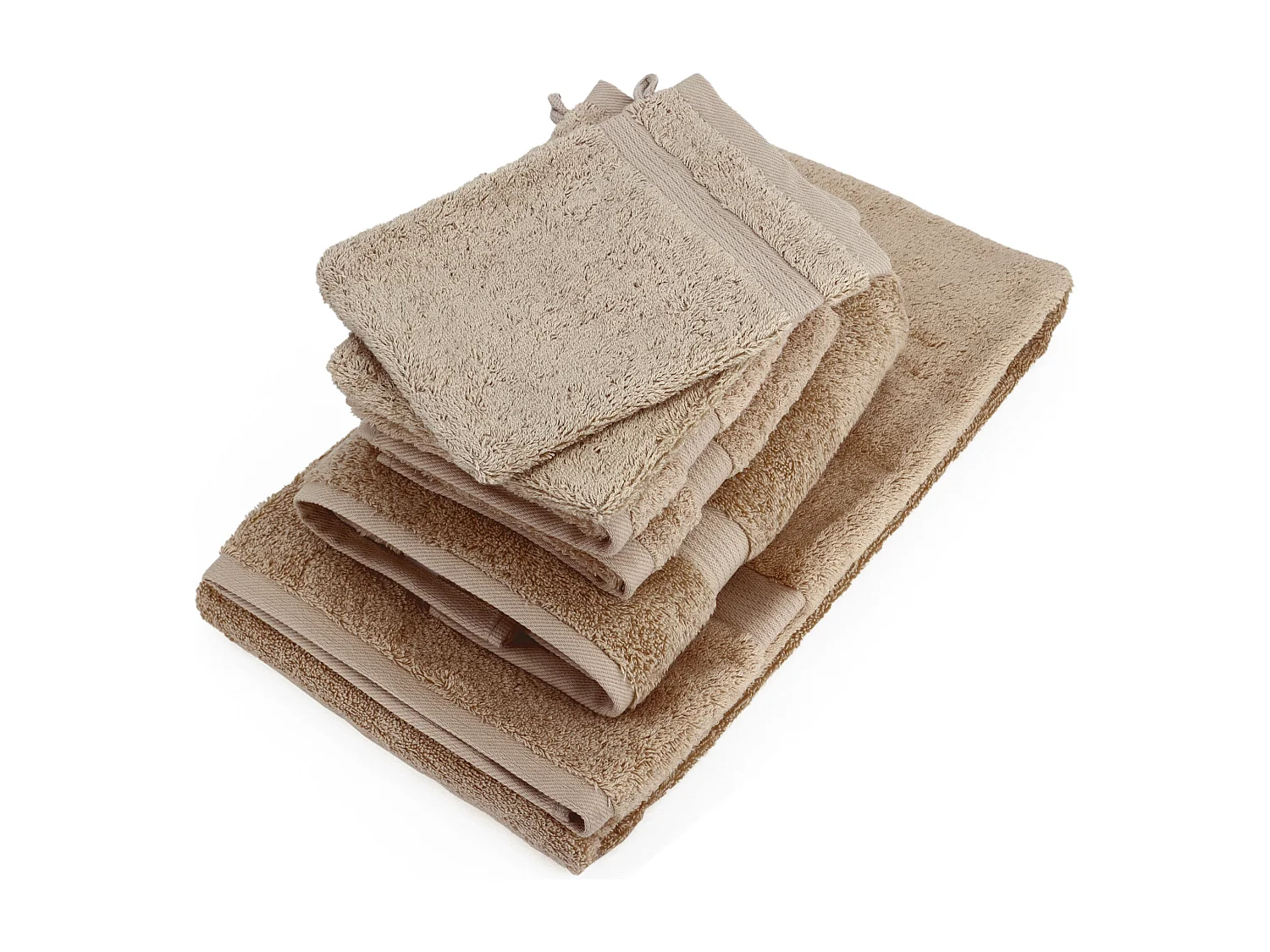 Parure de bain LUXOR 5 pièces taupe