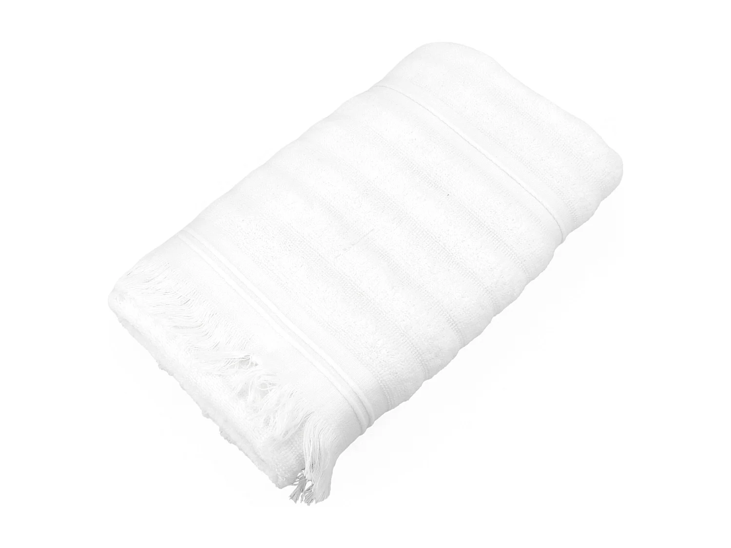 Serviette de toilette 50x100 cm NATURAL STRIPES blanc