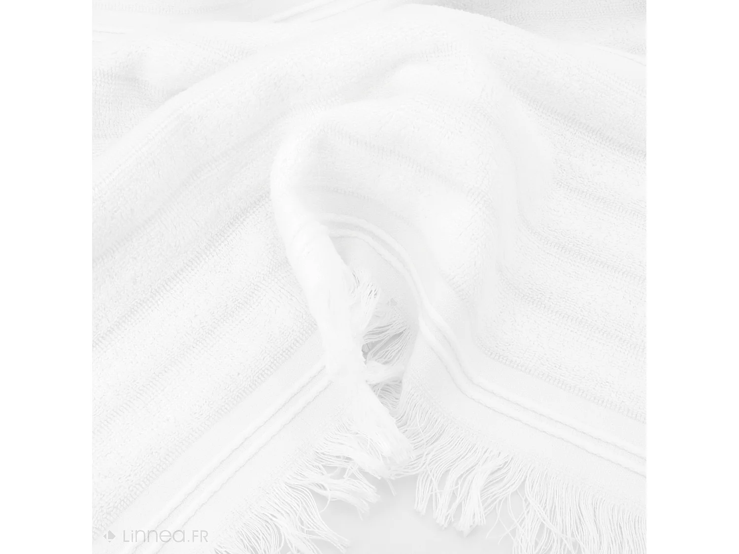 Serviette de toilette 50x100 cm NATURAL STRIPES blanc