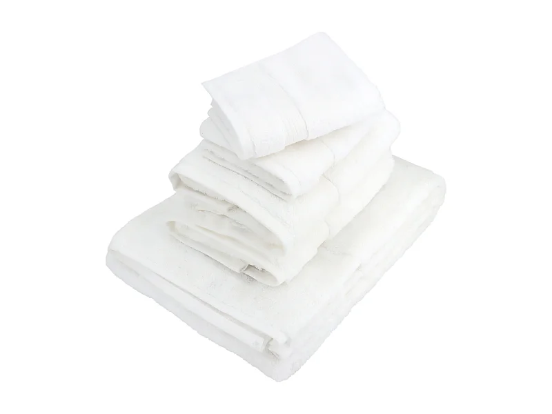 Parure de bain LUXOR 5 pièces blanc