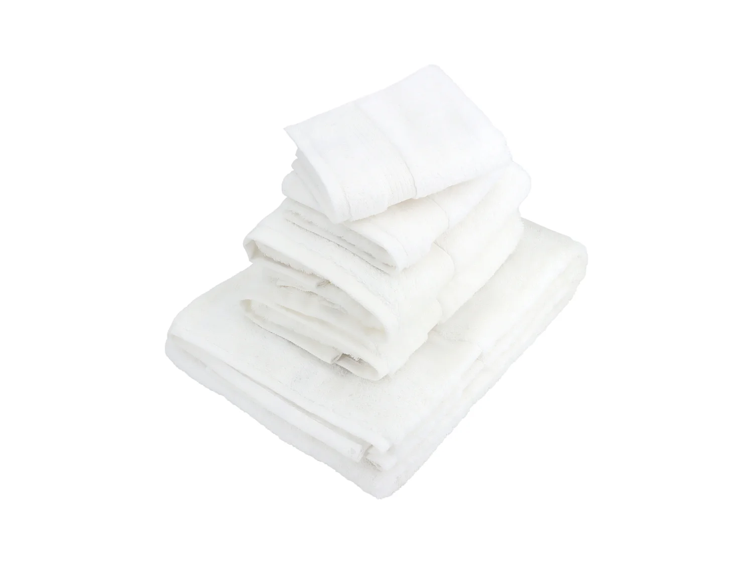 Parure de bain LUXOR 5 pièces blanc