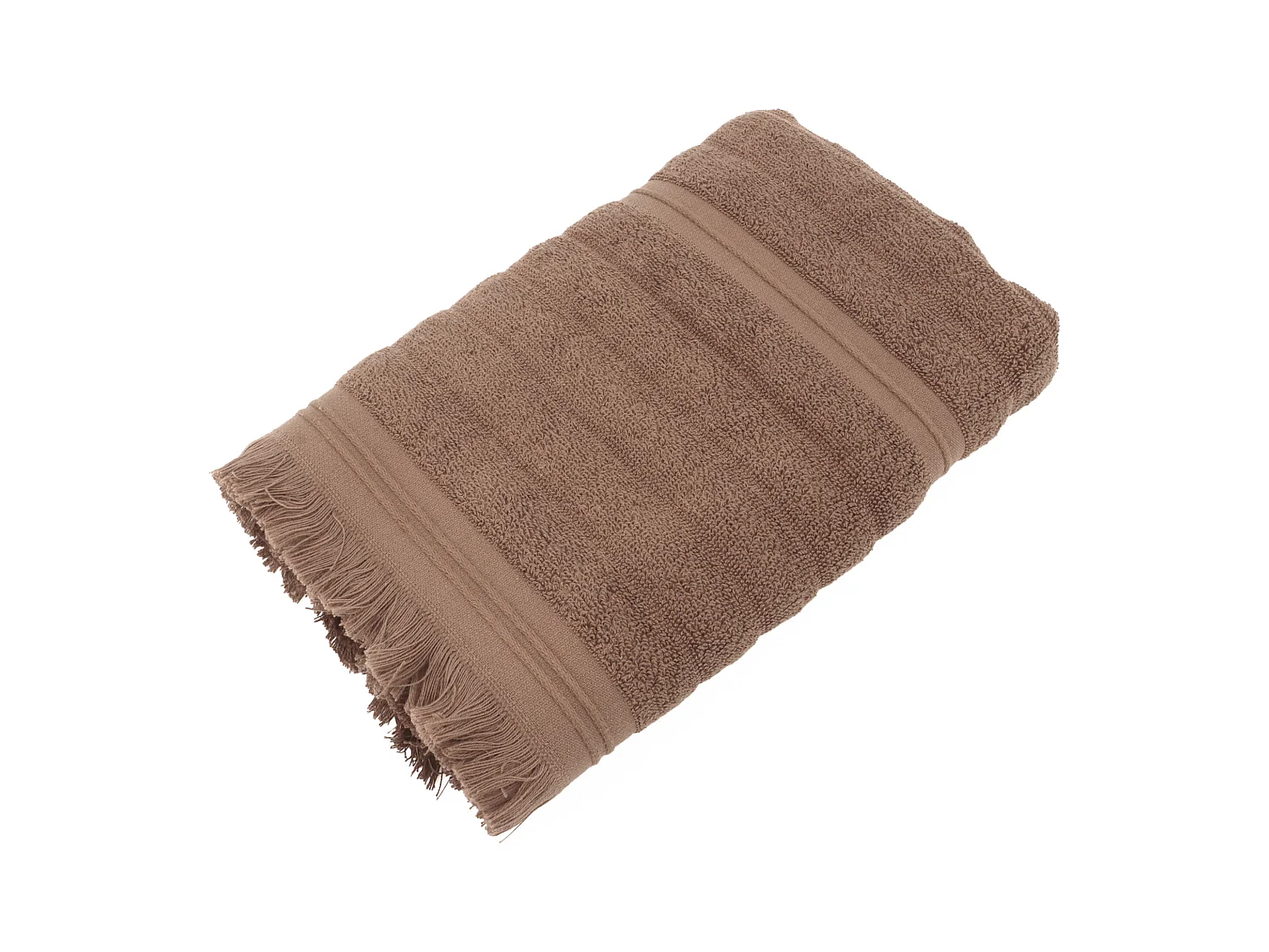 Serviette de toilette 50x100 cm NATURAL STRIPES marron