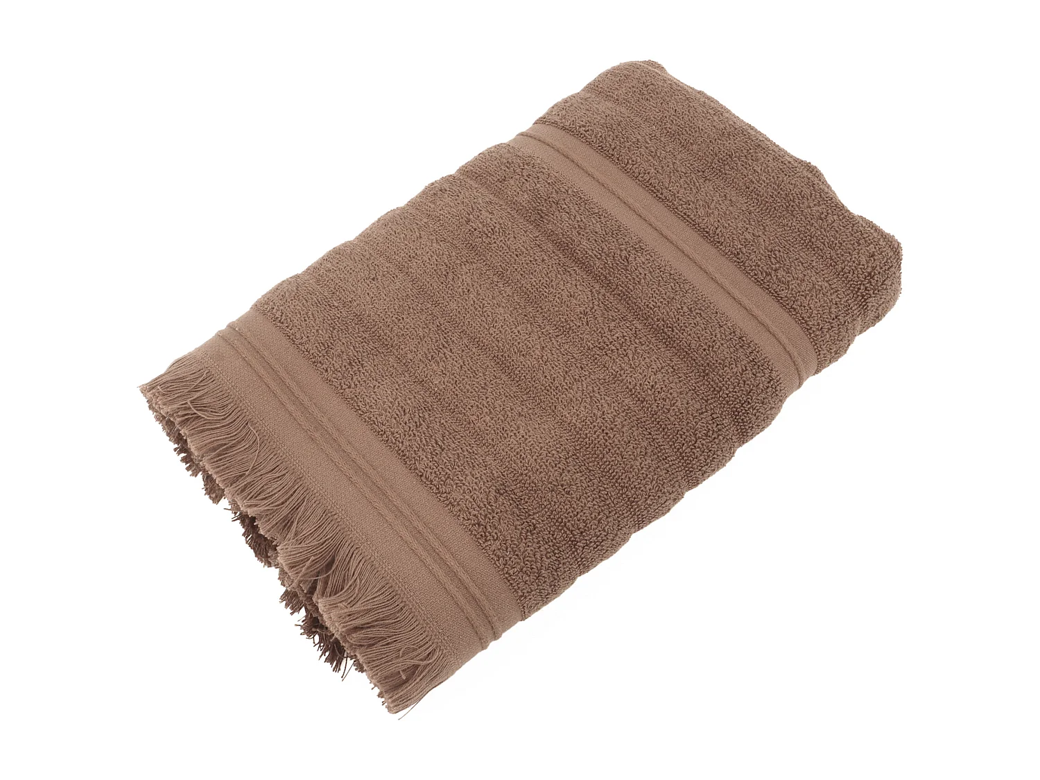 Serviette de toilette 50x100 cm NATURAL STRIPES marron